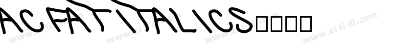 AC FAT ITALICS字体转换